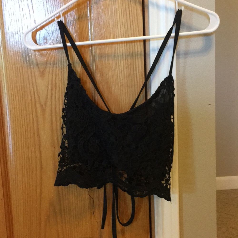 Black lace bralette